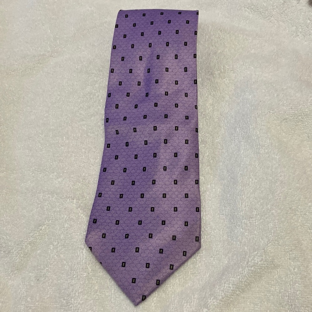 Romario Manzini Purple and Black Tie